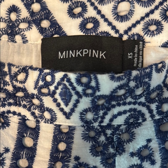 MINKPINK Emilee Anglaise 2 Piece short set sz XS - Picture 3 of 6